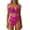 Hot Pink, variant on Ahabrexf Swimsuit for Women V-Neck Tankini Style 2-Pc Bathing Suit Suitable for Women