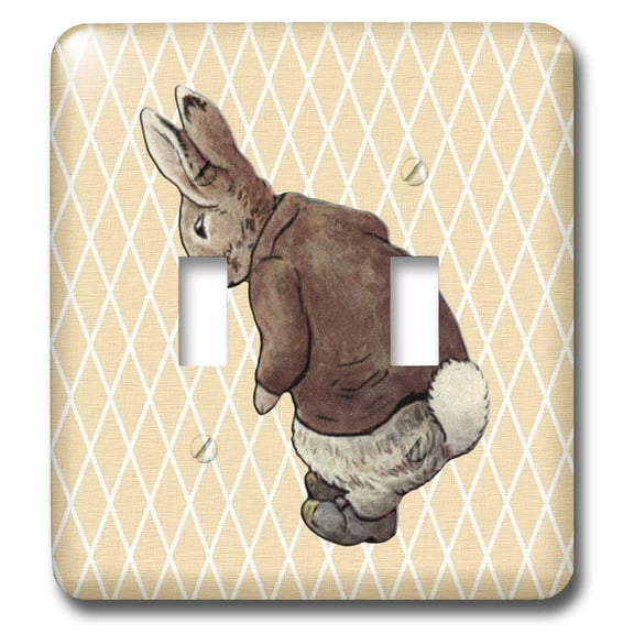 3dRose, Vintage Peter Rabbit Art- Animals, double toggle switch