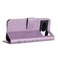 thumbnail image 5 of Designed for Google Pixel 8 Case, Wrist Strap Flip Kickstand PU Leather Wallet Case Cash Card Slots Holder, Protective Shockproof Pattern Women Cover for Google Pixel 8, Lightpurple, 5 of 7