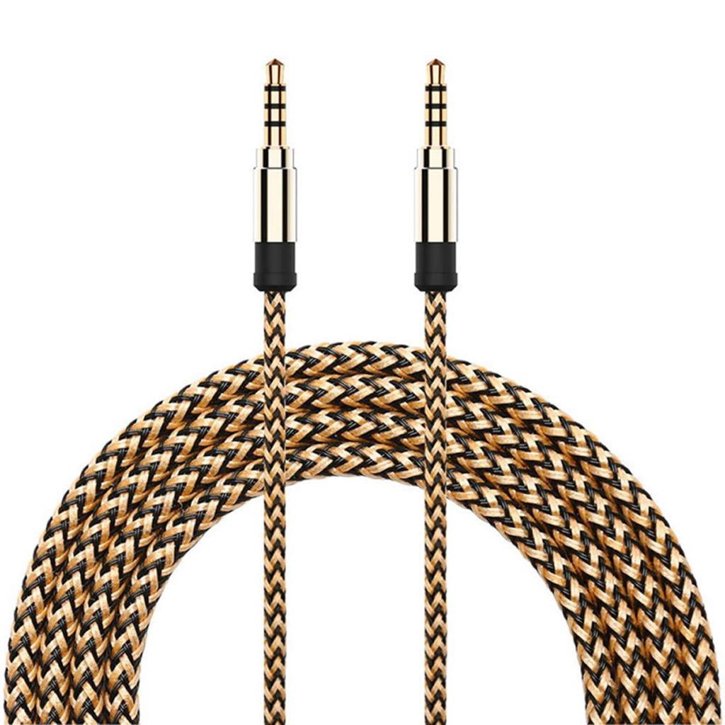 3.5, 3.5mm Male to Male Stereo iliary Audio Cable, Compatible Golden