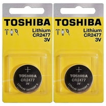 2 Toshiba CR2477 2477 Lithium Coin Cell 3V Batteries