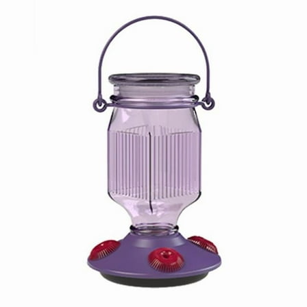 Lavender Field Top Fill Glass Hummingbird Feeder