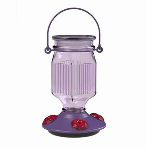 Lavender Field Top Fill Glass Hummingbird Feeder