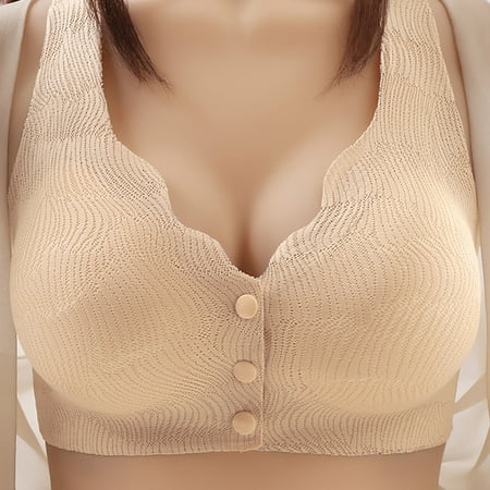 

Meichang Women s Bras Plus Size Lift T-shirt Bras Seamless Comfy Bralettes Stretch Everyday Full Figure Bras Front Closure