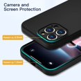 thumbnail image 4 of IBAOLEA Compatible with iPhone 13 Pro case, Silicone Durable Liquid Gel Rubber Cases, Integrated Camera Lens Protector Cover, Slim Thin Phone Cover for iPhone 13 Pro 6.1" 2021(Black), 4 of 6