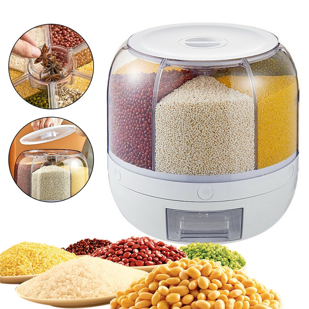 Box Cereal Storage Food Kitchen Dry Food Rice Container Tank Dispenser Grain 