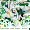 thumbnail image 3 of St Patrick''s Day Blanket Shamrock Flannel Throw Blanket 60"x50" Clover Lucky Gift for Adult and Kids Decorative Blankets Funny Super Soft Cozy Blanket, 3 of 6