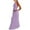 Purple, variant on Bmisegm Women's Chiffon Pleated Maxi Skirt And Neck Crop Top Set With Wooden Bead Trim 2 Piece Sets Women Outfit White S