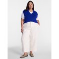 thumbnail image 2 of Terra & Sky Women's Plus Ribbed Sleeveless V Neck Sweater Top, Sizes 0X-5X, 2 of 5
