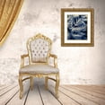 thumbnail image 3 of Ryan, Brooke T. 15x18 Gold Ornate Wood Framed with Double Matting Museum Art Print Titled - Navy Blue Leaves, 3 of 4