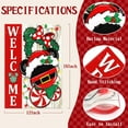 thumbnail image 6 of Welcome Christmas Mouse Santa Garden Flag 12x18 Inch Double Sided Xmas Peppermint Candy Wreath Garden Flag for Outside Winter Festive Holiday Yard Outdoor Decorative Burlap Yard Flag, 6 of 6