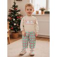 thumbnail image 6 of BemeyourBBs Toddler Boy Christmas Outfit Santa Long Sleeve Sweatshirt Plaid Pants, 6 of 9