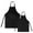 Black, variant on Toptie Cotton Canvas Parent-Child Apron Set-Purple-Kid L/Adult L