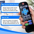 thumbnail image 3 of Ustris 2 Pack  Universal Remote (Glow in darkness)  Compatible for All Roku TV Remote / TCL/Hisense/Sharp/Philips/Onn/Element/Insignia/Westinghouse Roku TV  (Not for Roku Stick and Box), 3 of 7
