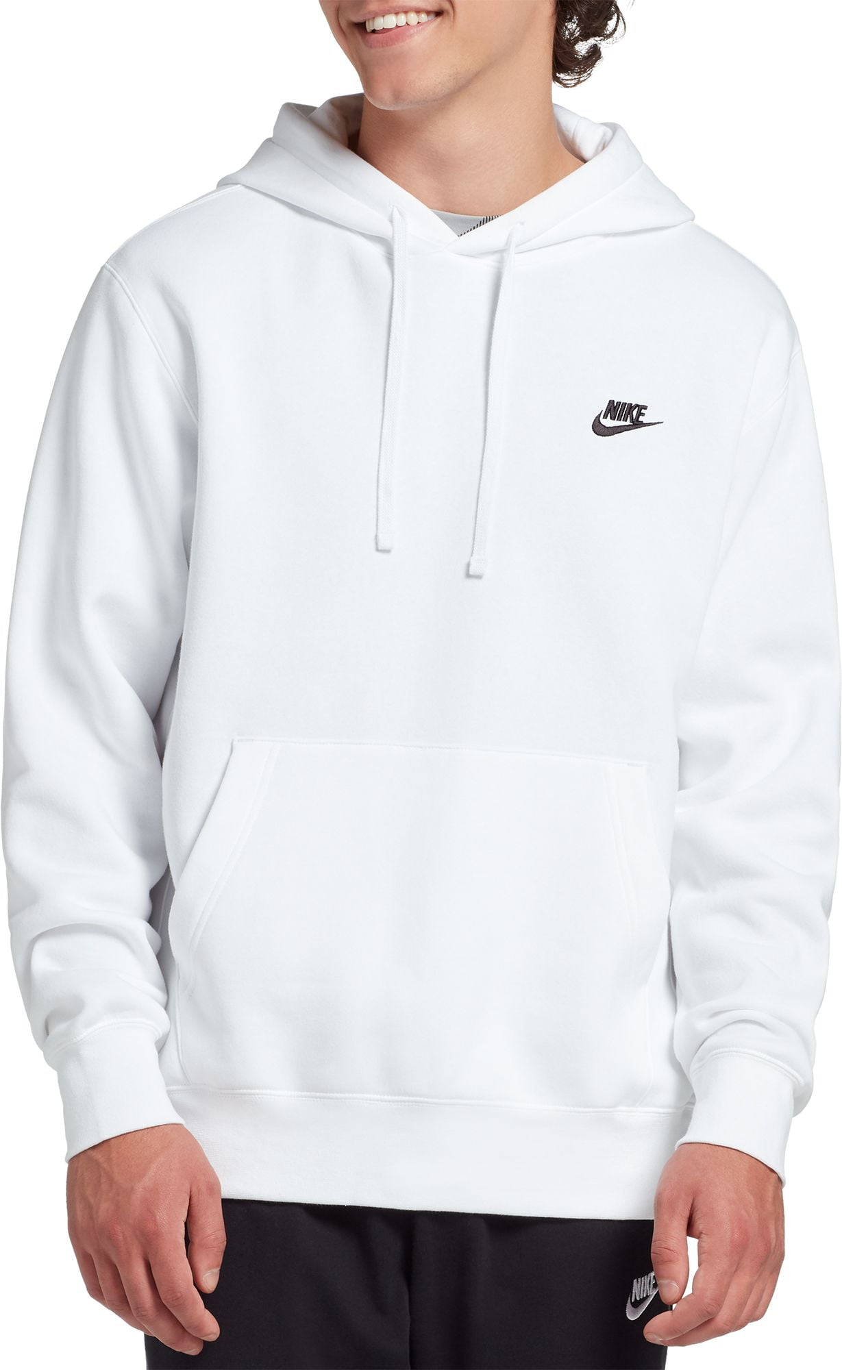 marathon Peer Scherm Nike Men's Sportswear Club Fleece Hoodie (Regular and Big & Tall),  White/Black, XXL - Walmart.com