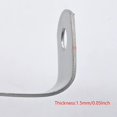 thumbnail image 2 of Abrazadera de tubo rígido de 99 mm Clips de tensión de correa de tubo de soporte en U Dos orificios Correas de tubo de acero inoxidable plateadas, para fijación de tuberías (3 piezas) JAMW Sencillez, 2 of 4