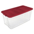 thumbnail image 1 of Sterilite Boîte Empilable 189L, Rouge, 1 of 6