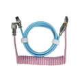 thumbnail image 1 of Cable de resorte de aviación USB tipo C para teclado mecánico de 2 uds (rosa PU) Tmvgtek Componentes de la computadora, 1 of 9