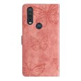 thumbnail image 2 of Compatible avec Motorola Moto One Action Étui Embossé Papillon avec Portefeuille et Support, 2 of 5