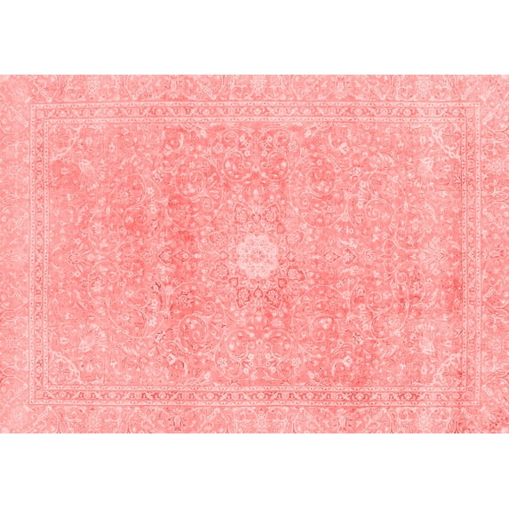 Ahgly Company Indoor Rectangle Abstract Red Modern Area Rugs, 8' x 12'