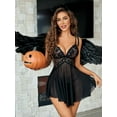 thumbnail image 4 of Sexyfree Lingerie for Women Side Slits Lace Chemise Sexy Nightgown Bridal Nightdress, 4 of 5