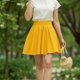 thumbnail image 5 of Faldas de Verano Cortas de Mujer Falda de Color Sólido de Línea A, Falda Media Casual para el Uso Diario de Primavera, 5 of 6