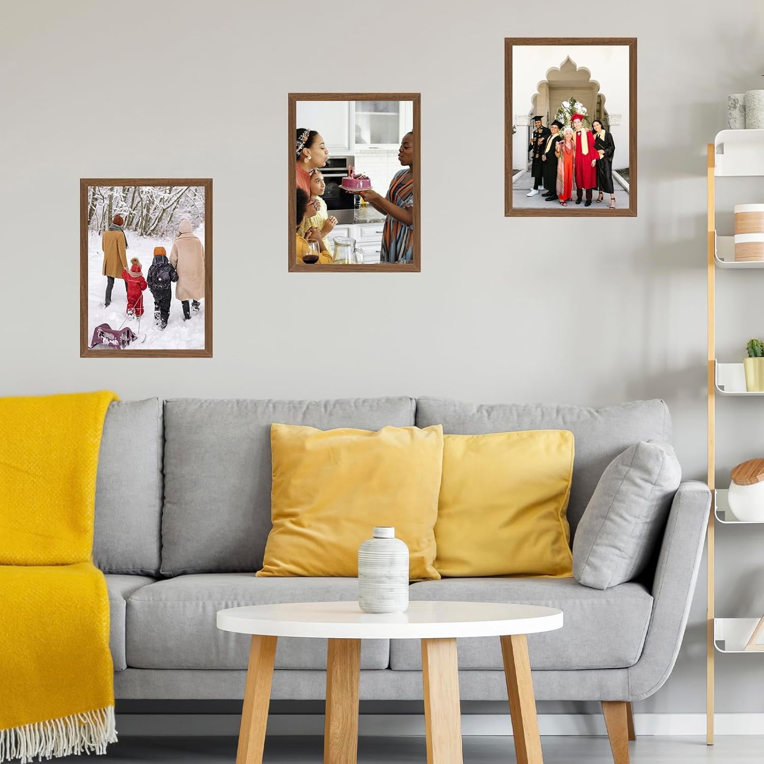 13x16 Picture Frame Brown for Wall Hanging, Wall Mounting Horizontally or Vertically, 13 x 16 Wall Gallery Poster Photo Frame with Shatter Resistant Plexiglass, Brown