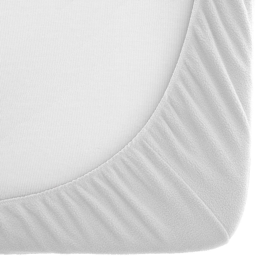 Bare Home Fleece Fitted Sheet, Plush Polar Fleece, Deep Pocket, Queen, 2 Pack, White