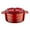 Cayenne Red, variant on Lava Enameled Cast Iron Dutch Oven 4.75 Qt. Round with Trendy Lid Blue