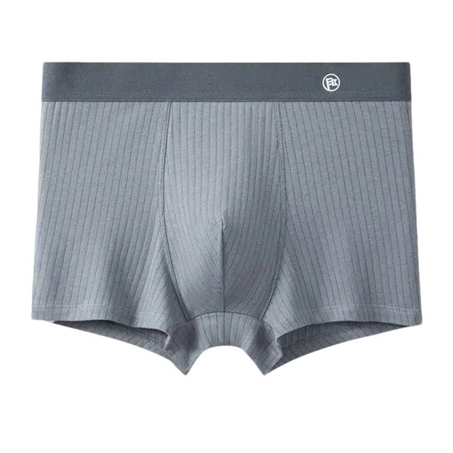ylioge Mens Underwear Boxer Briefs Cotton-Blend Casual High Waisted Stretchy Comfort Solid Color Basic Full-Coverage Boxers