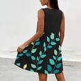 thumbnail image 6 of Plus Size Sun Dresses for Womens 2026 Fashion Summer Printed V Neck Sleeveless Loose Ruched Knee-Length Dress, 6 of 8