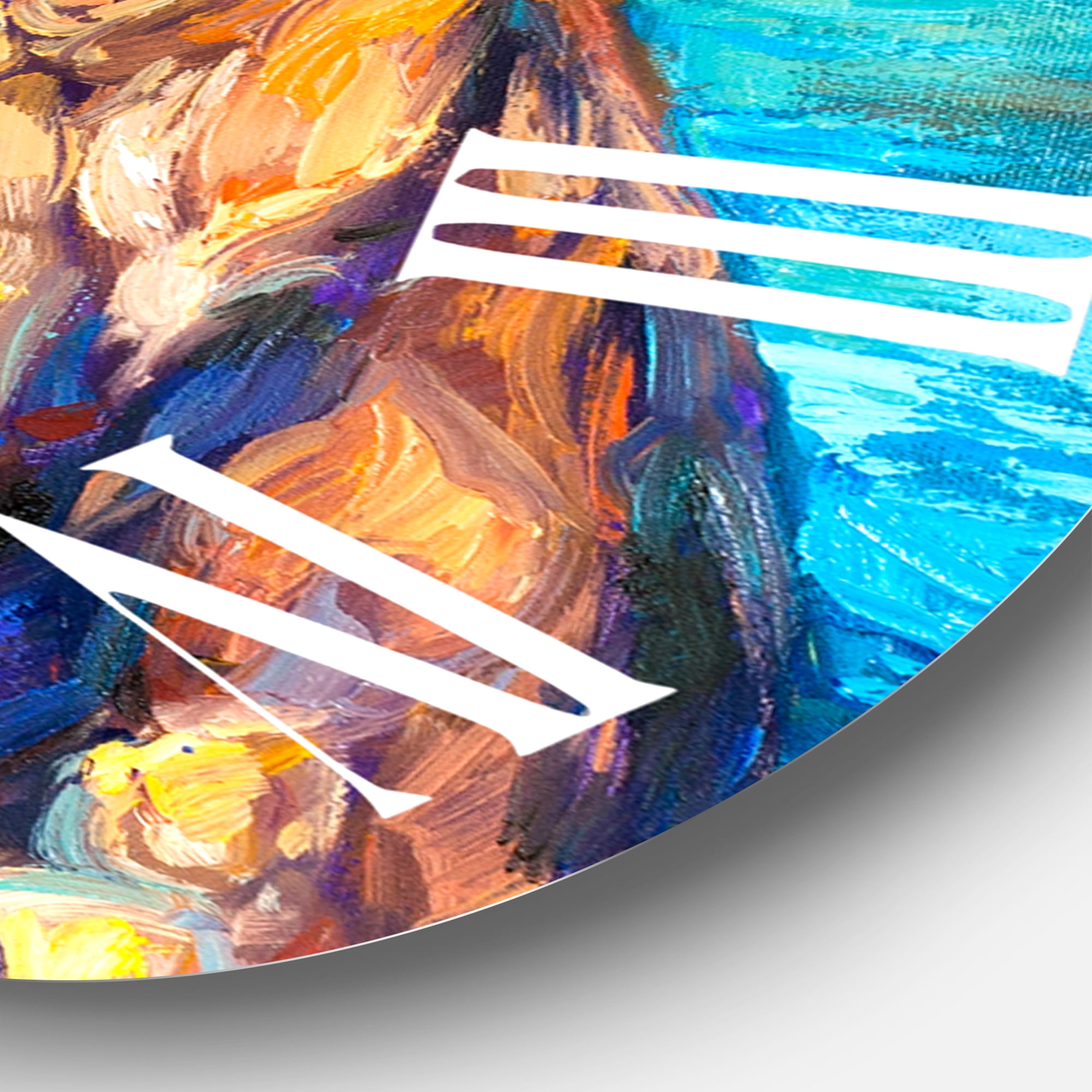 Designart 1 in Quartz Coastal Wall Clock