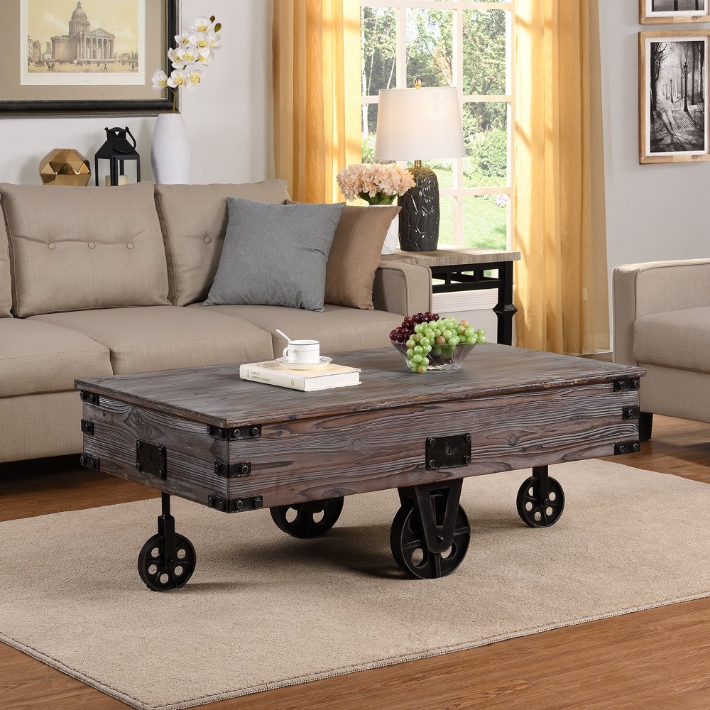 FirsTime & Co.® Linden Farmhouse Factory Cart Coffee Table, American