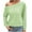 Green, variant on IROINNID Blouse for Women One-Shoulder Versatile Blouses Long Sleeve Basic Trendy Daily Casual Tops ,Olive Green