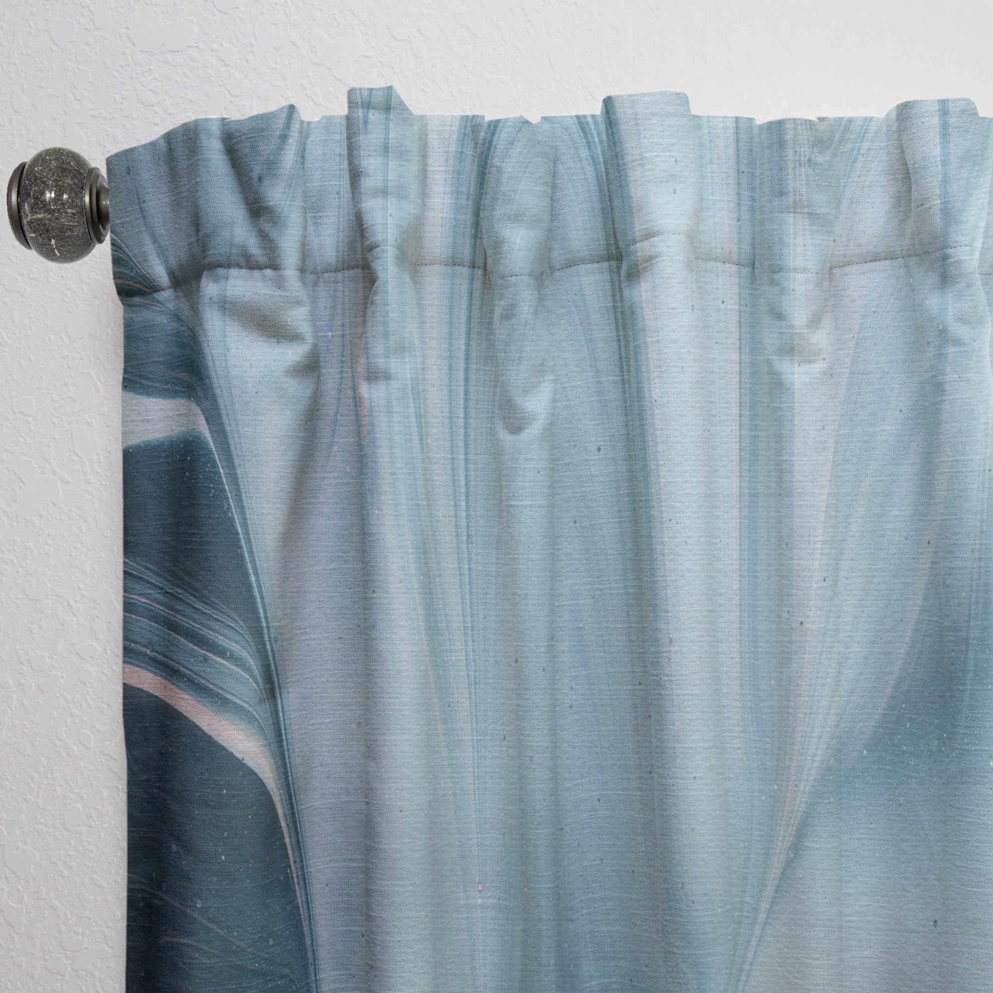 Designart 'Fractal Blue Modern Water I' Modern Curtain Panel
