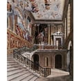 thumbnail image 2 of Havell, D. 12x14 White Modern Wood Framed Museum Art Print Titled - Grand Staircase, Hampton Court, 2 of 4