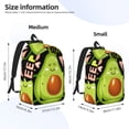 thumbnail image 3 of Honeii Avocado Keep Calm Print Canvas College Laptop Backpack, Durable Rucksack Travel Notebook Bag School Backpack Book Bag for Men Women-Small, 3 of 7