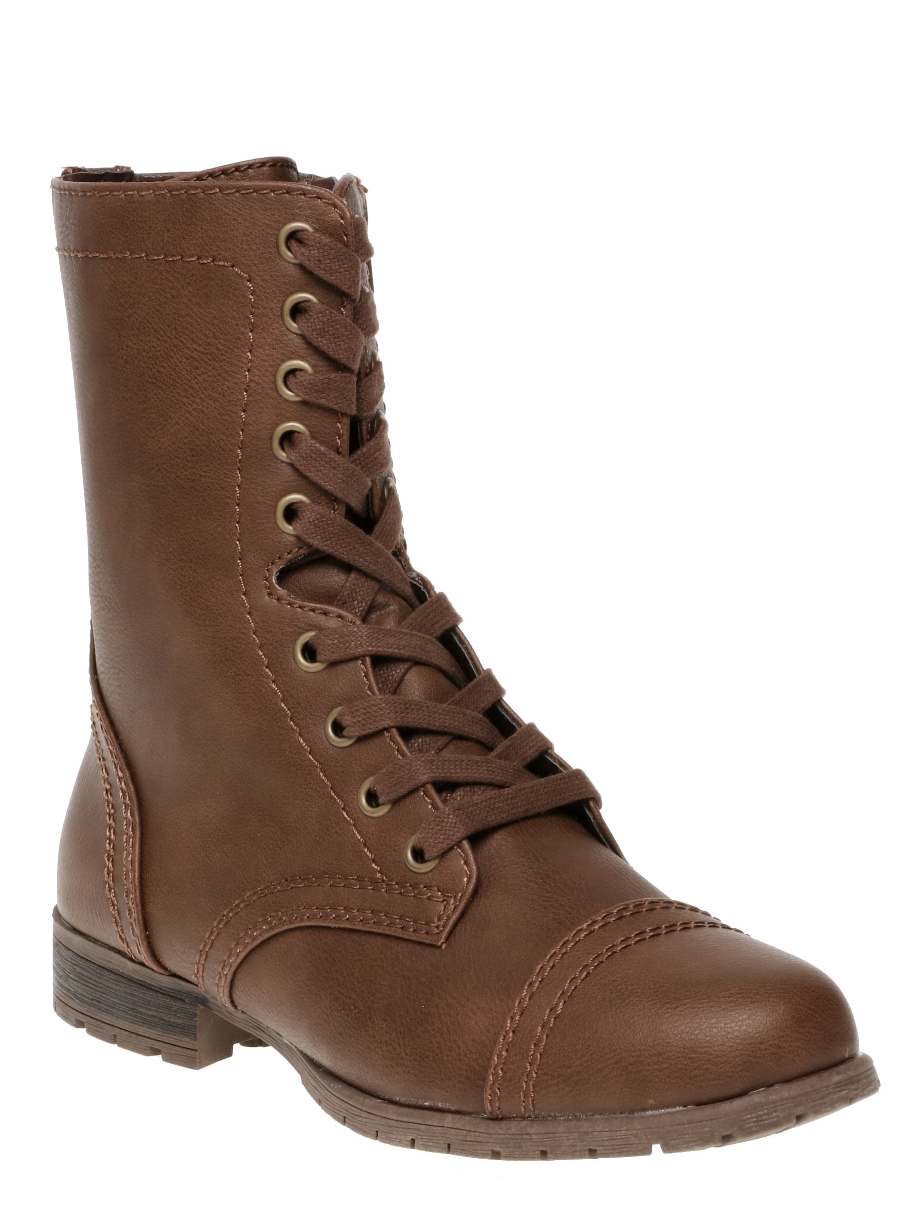 Women's Time and Tru Lace Up Boot - Walmart.com