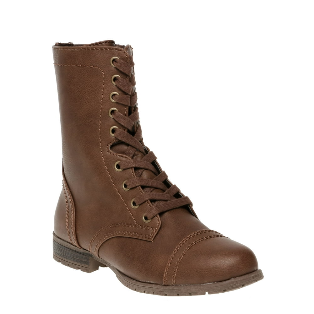 Time and Tru - Women's Time and Tru Lace Up Boot - Walmart.com ...