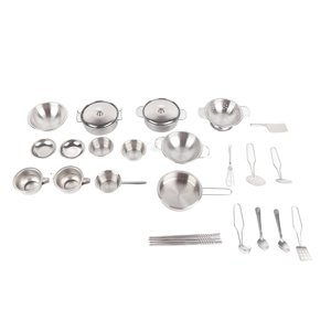 Enfants Cuisine Ustensiles de cuisine Set Safe Acier inoxydable Jouets pratiques Cadeau Garçons Filles