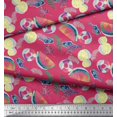 thumbnail image 3 of Soimoi Rayon Fabric Fruits,Swim Ring & Goggles Summer Designs Print Sewing Fabric Yard 56 Inch Wide, 3 of 3