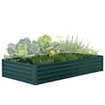 thumbnail image 1 of Heavy-Duty Galvanized Steel Raised Garden Bed Kit with Protective Cover – Sturdy Metal Planter Box for Vegetables, Flowers & Herbs – Open Base, Rustproof & Weather-Resistant – Grey & Dark Green, 1 of 8