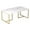 Marble/gold metal, variant on S & Co. Coffee Table-43"Long/Marble with Gold Metal for Living Room