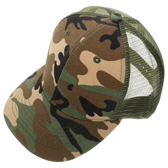 Raindrops Adjustable Sun Protection Hat Children Camouflage Baseball Cap Breathable 1Set