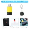 thumbnail image 6 of Uxcell Mini Keychain Flashlight, Pocket LED Flashlight Portable Torch USB Rechargeable, Yellow, 6 of 7