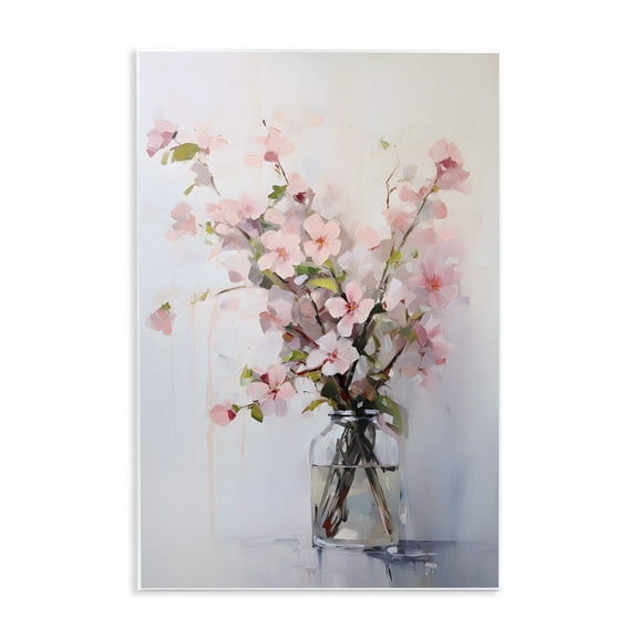 Stupell Industries Soft Sakura Vase Botanical & Floral Painting Unframed Art Print Wall Art, 10 x 15