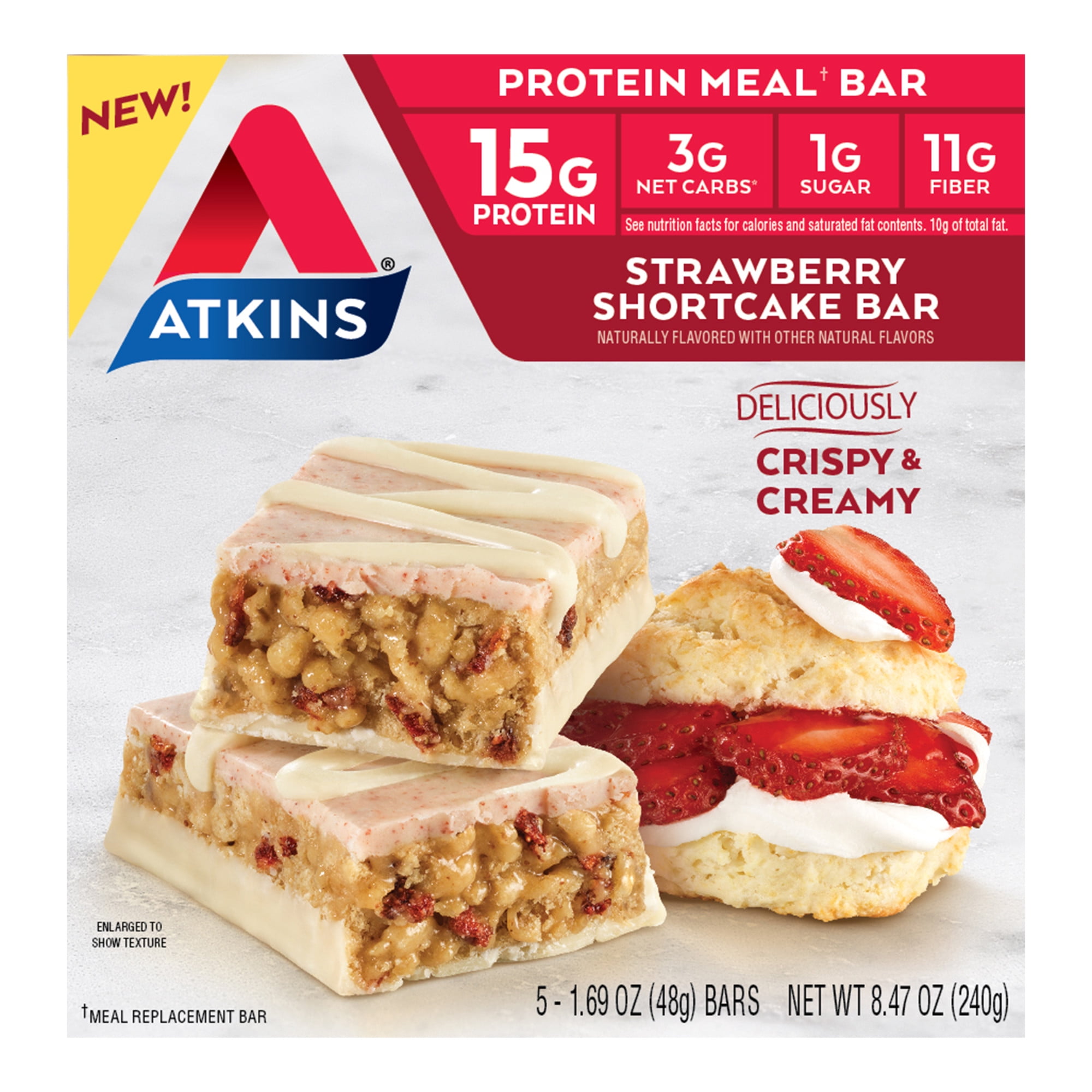 Atkins Strawberry Shortcake Meal Bar 5pk