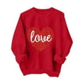 thumbnail image 2 of Fall TIMIFIS Chandails de la Saint-Valentin pour Femmes Cœur Chandail Chemises Mode Manches Longues Col Rond chandail Hauts - Printemps/été, 2 of 4
