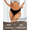 thumbnail image 6 of Finetoo 10 Pack Cotton Underwear for Women Hipster Panties Cheeky Soft Ladies Bikini Underwear M, 6 of 6