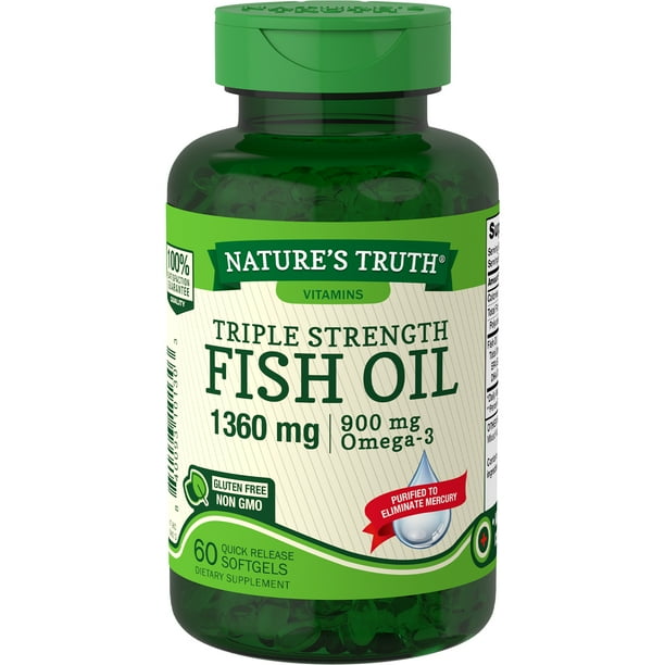 GNC Extra Strength Fish Oils 1500mg, 60 Softgel Capsules, Burp Free